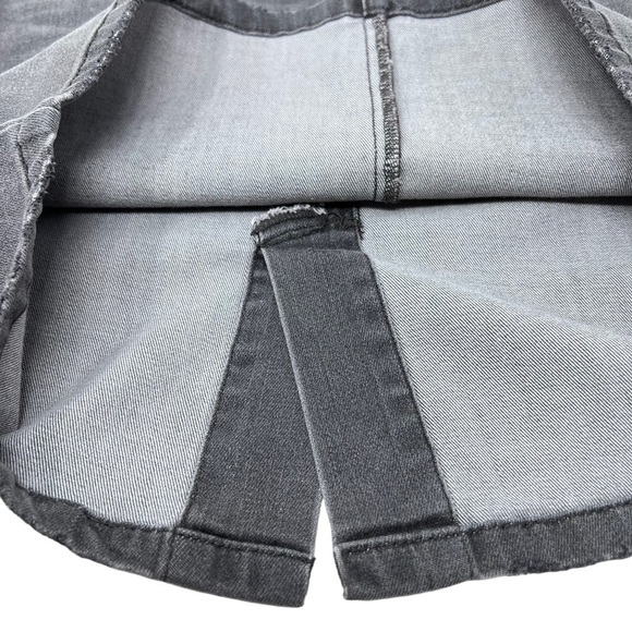 Prana Aubrey Denim Skirt Charcoal Gray Cotton Mini Length Skirt Size 0 Stretch - Picture 10 of 13